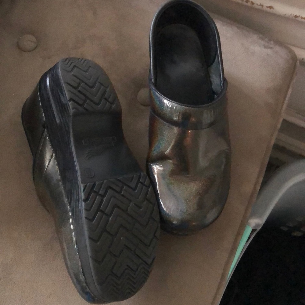 Dansko Clogs Patent Multicolor Sparkle Size 36 - image 2